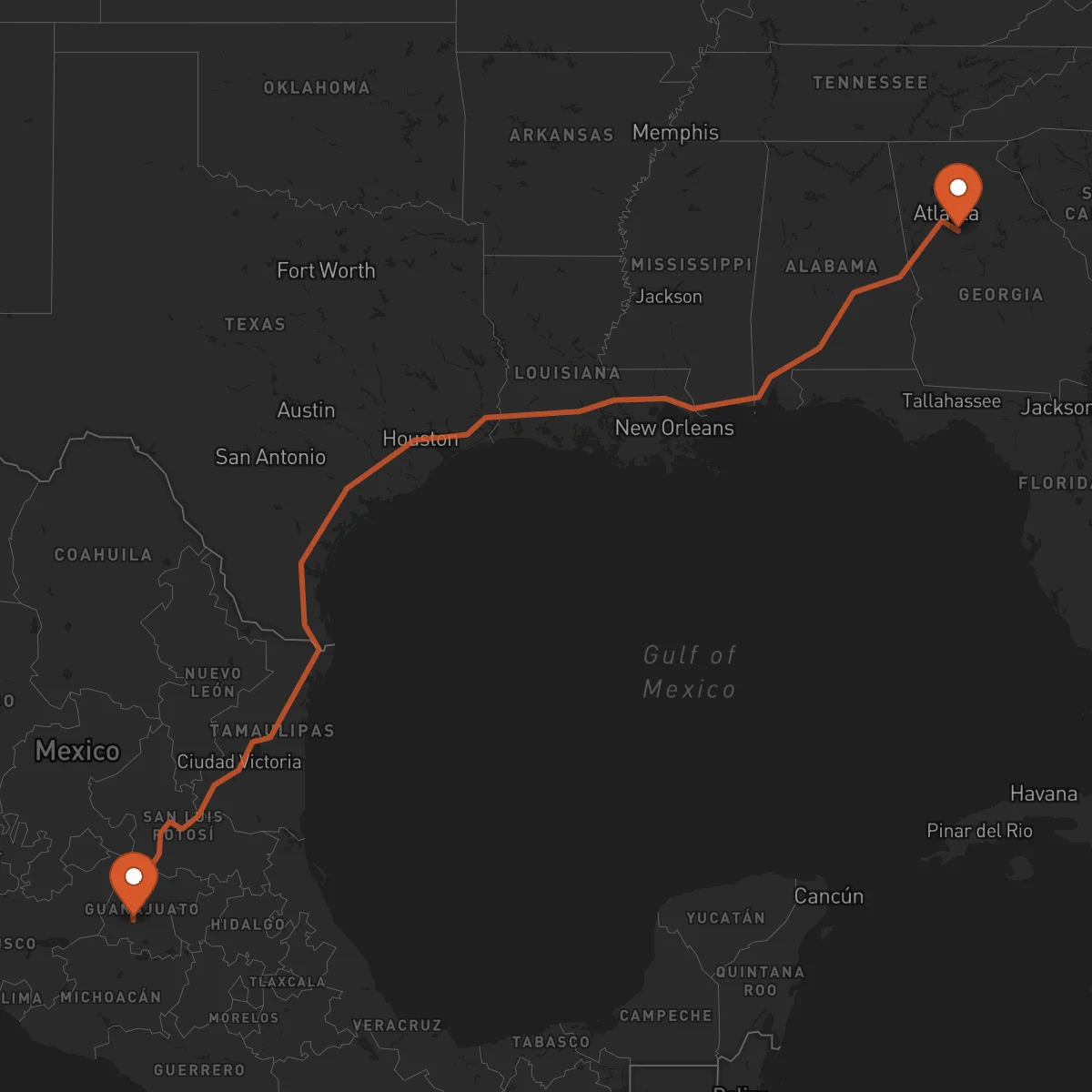 Ruta Irapuato - McDonough