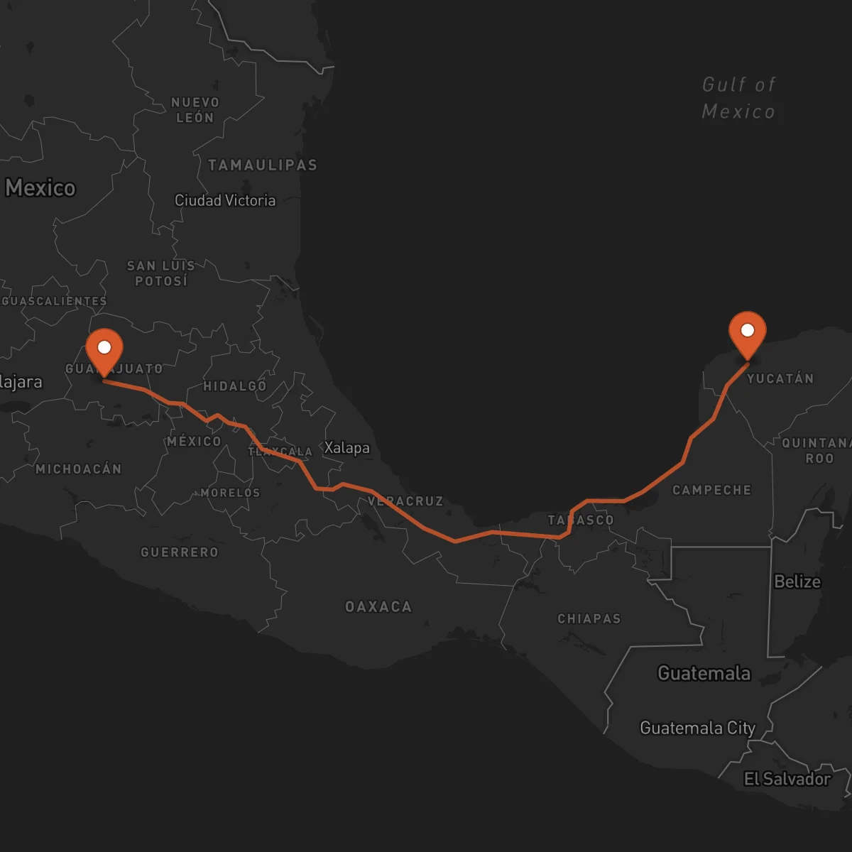 Ruta Irapuato - Mérida