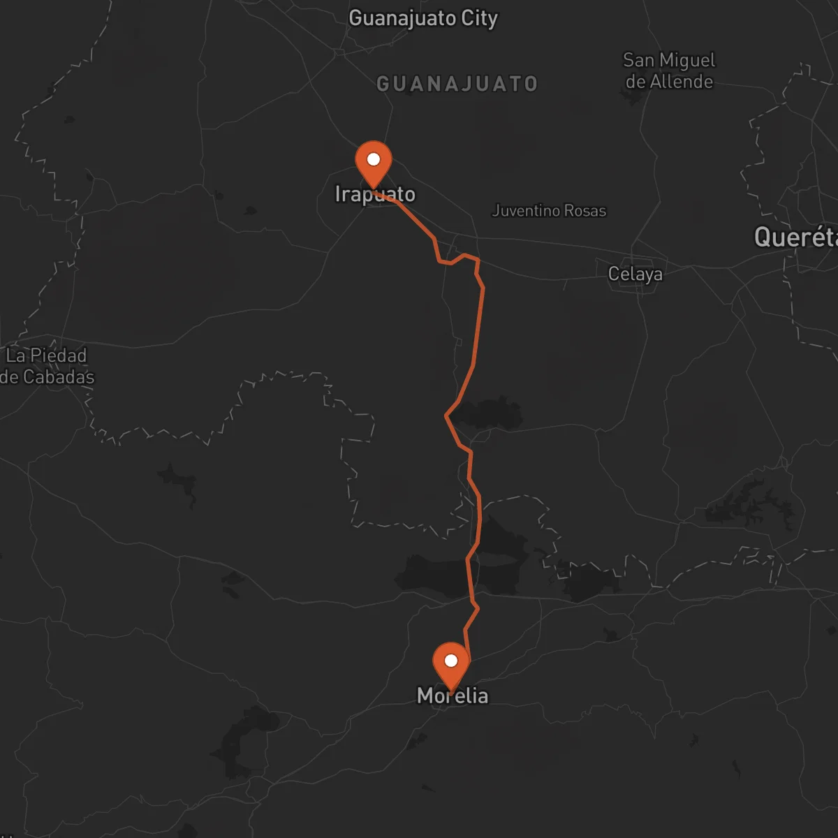Ruta Morelia - Irapuato