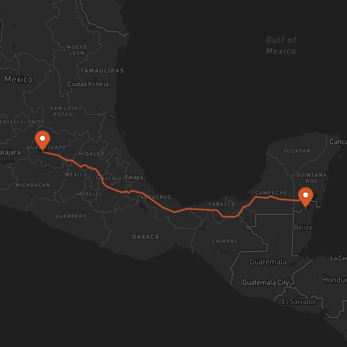 Ruta Orange Walk Town - Irapuato