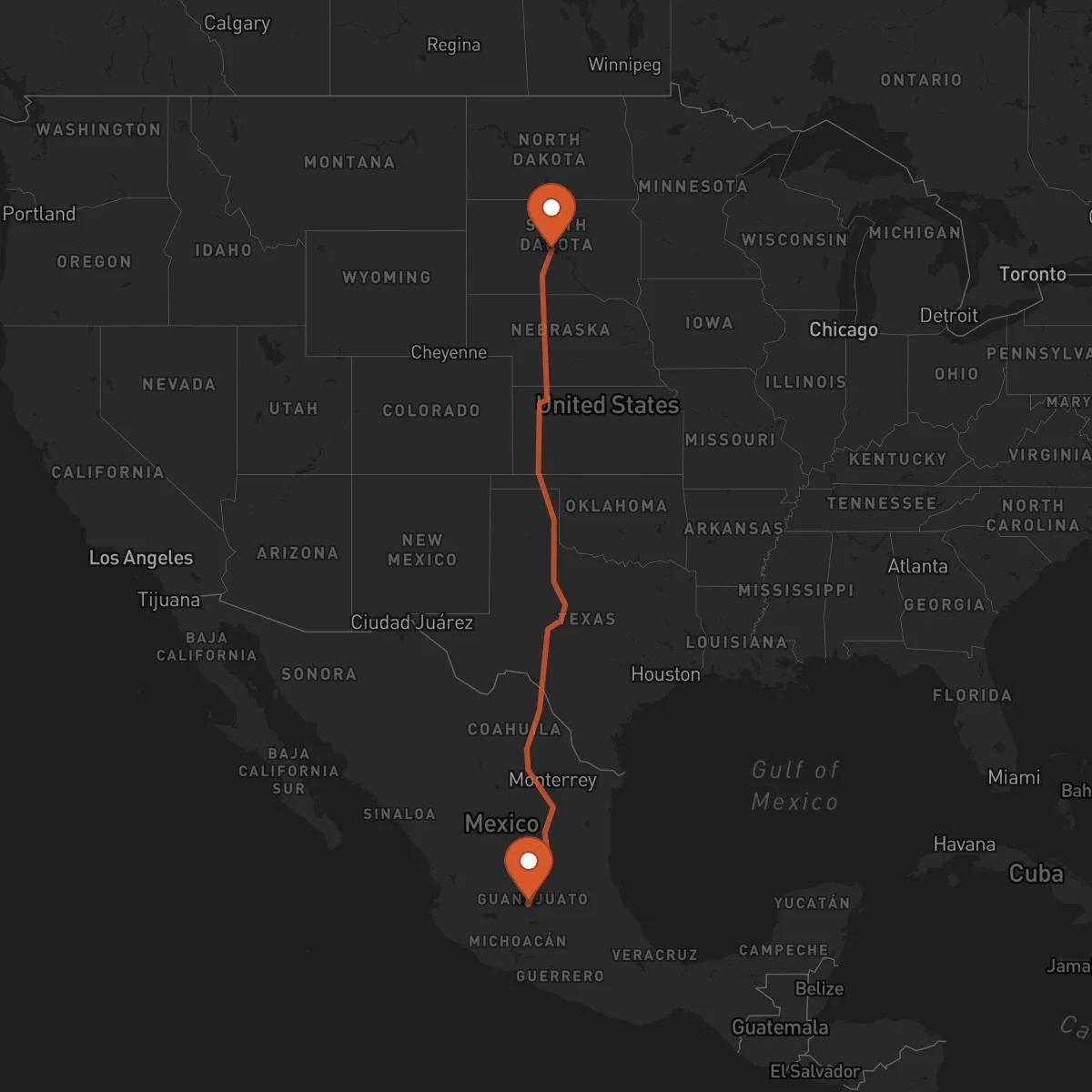 Ruta Irapuato - Pierre