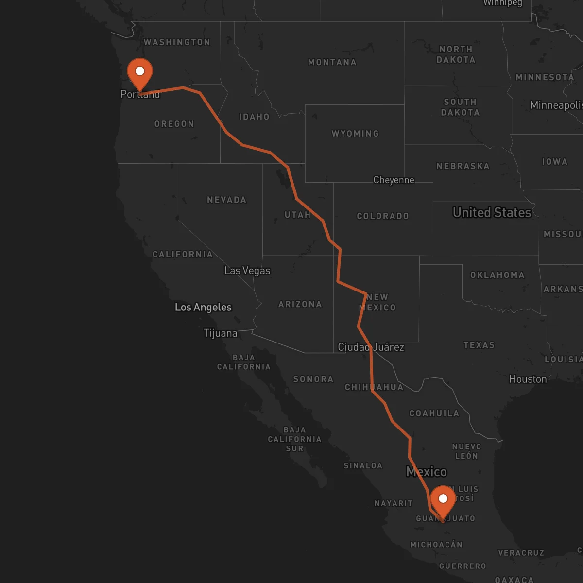 Ruta Irapuato - Portland