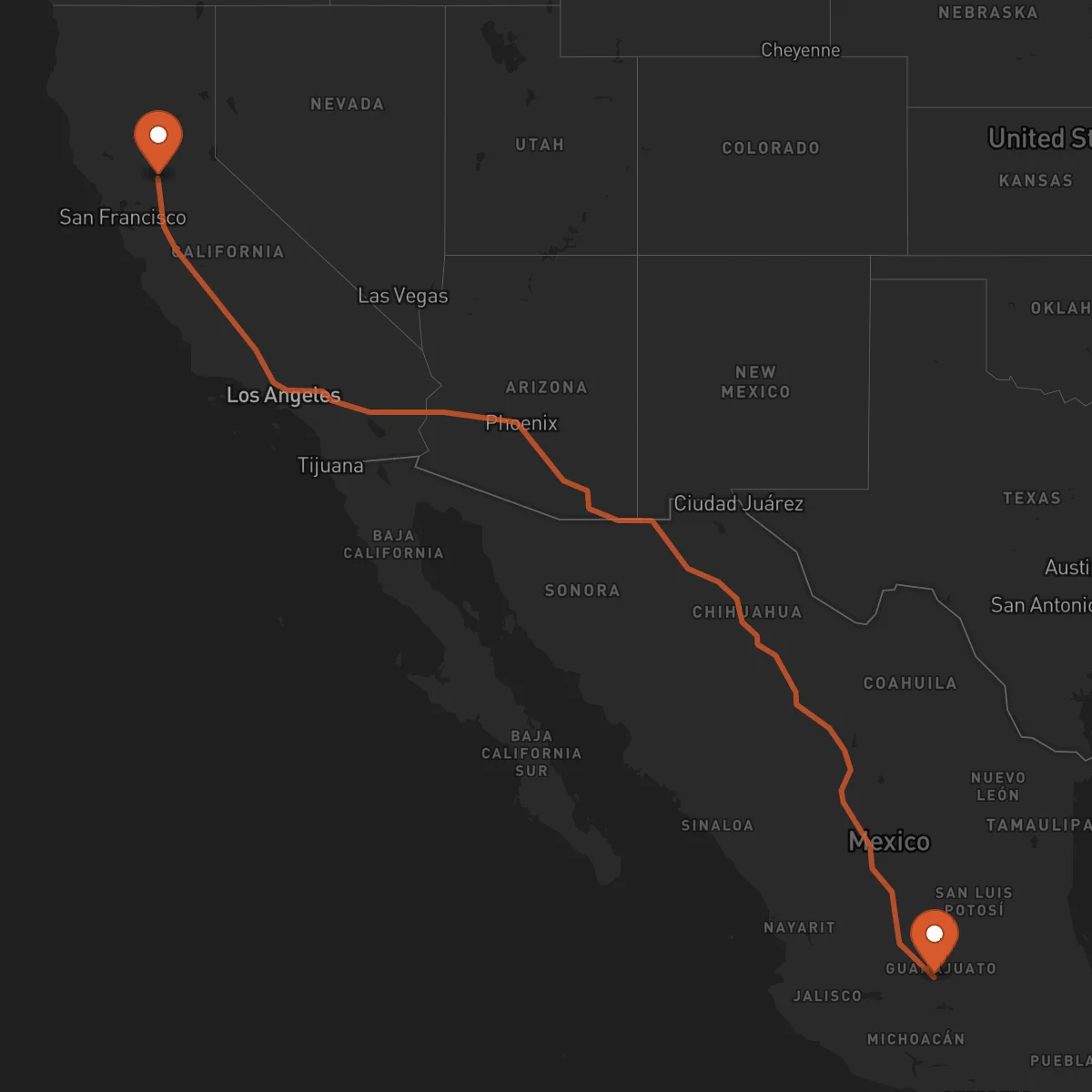 Ruta Irapuato - Sacramento