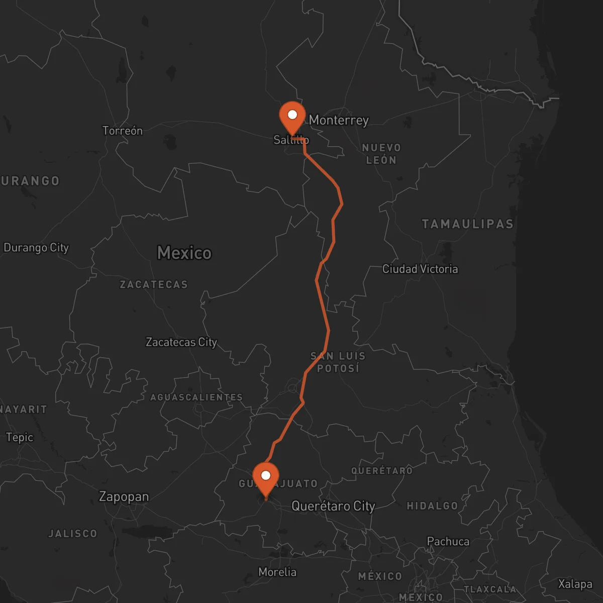 Ruta Irapuato - Saltillo