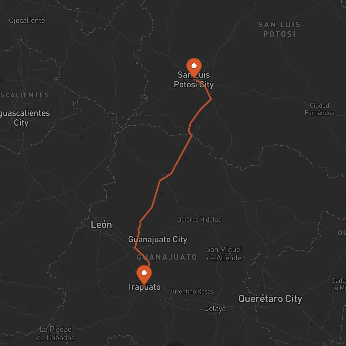 Ruta San Luis Potosí - Irapuato