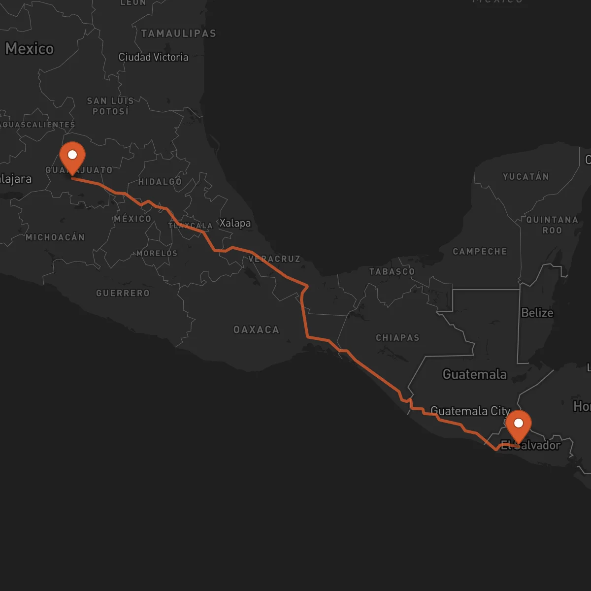 Ruta San Salvador - Irapuato