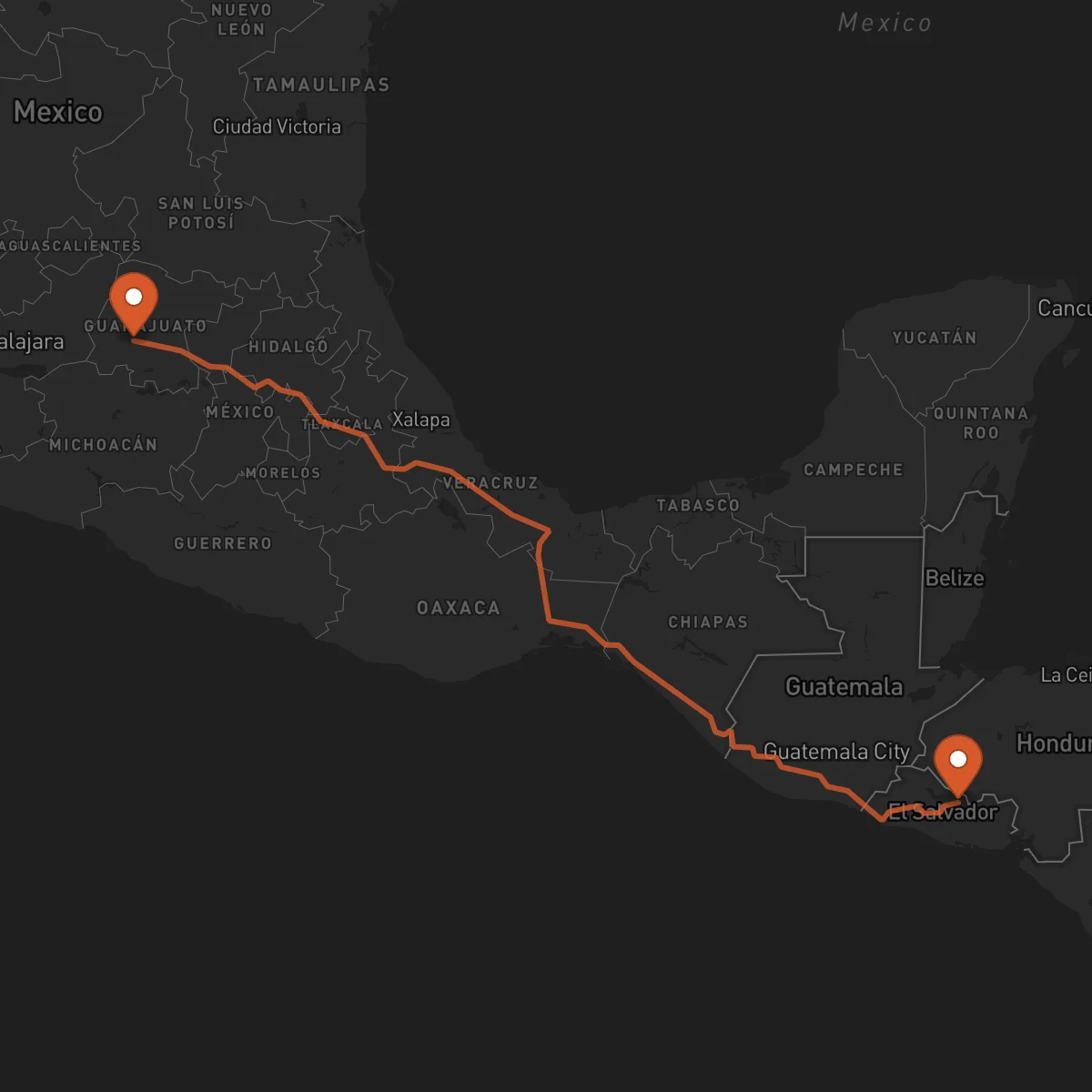 Ruta Sensuntepeque - Irapuato