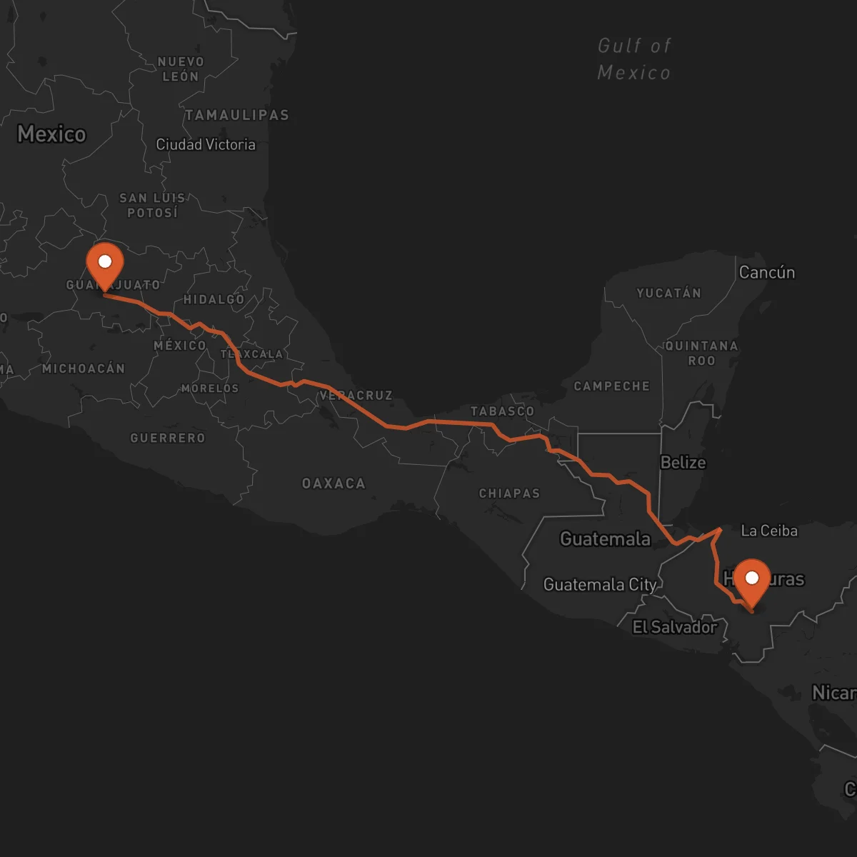 Ruta Irapuato - Tégucigalpa