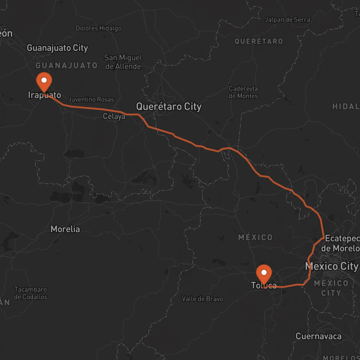 Ruta Toluca - Irapuato