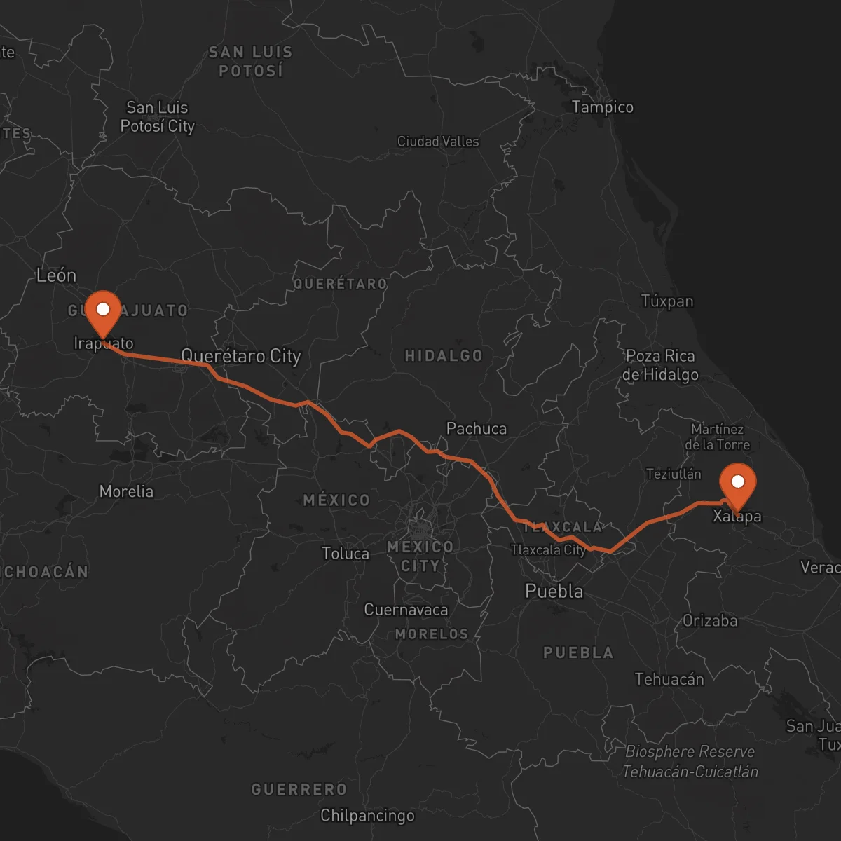 Ruta Xalapa - Irapuato