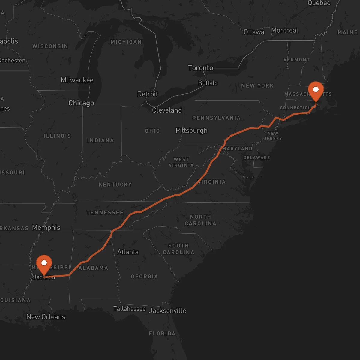 Ruta Providence - Jackson