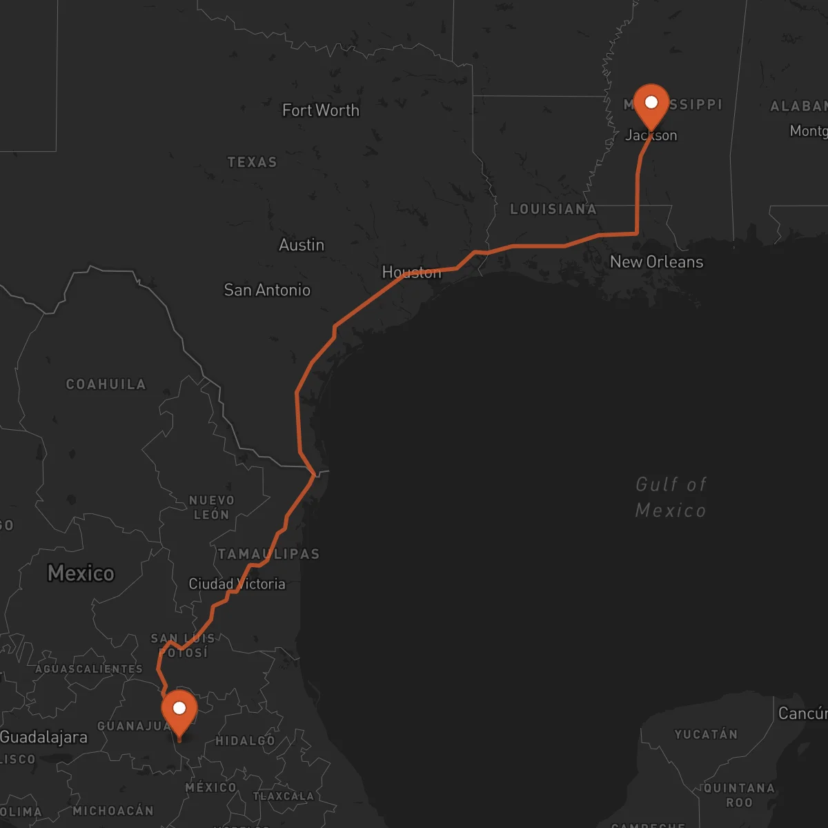 Ruta Santiago de Querétaro - Jackson