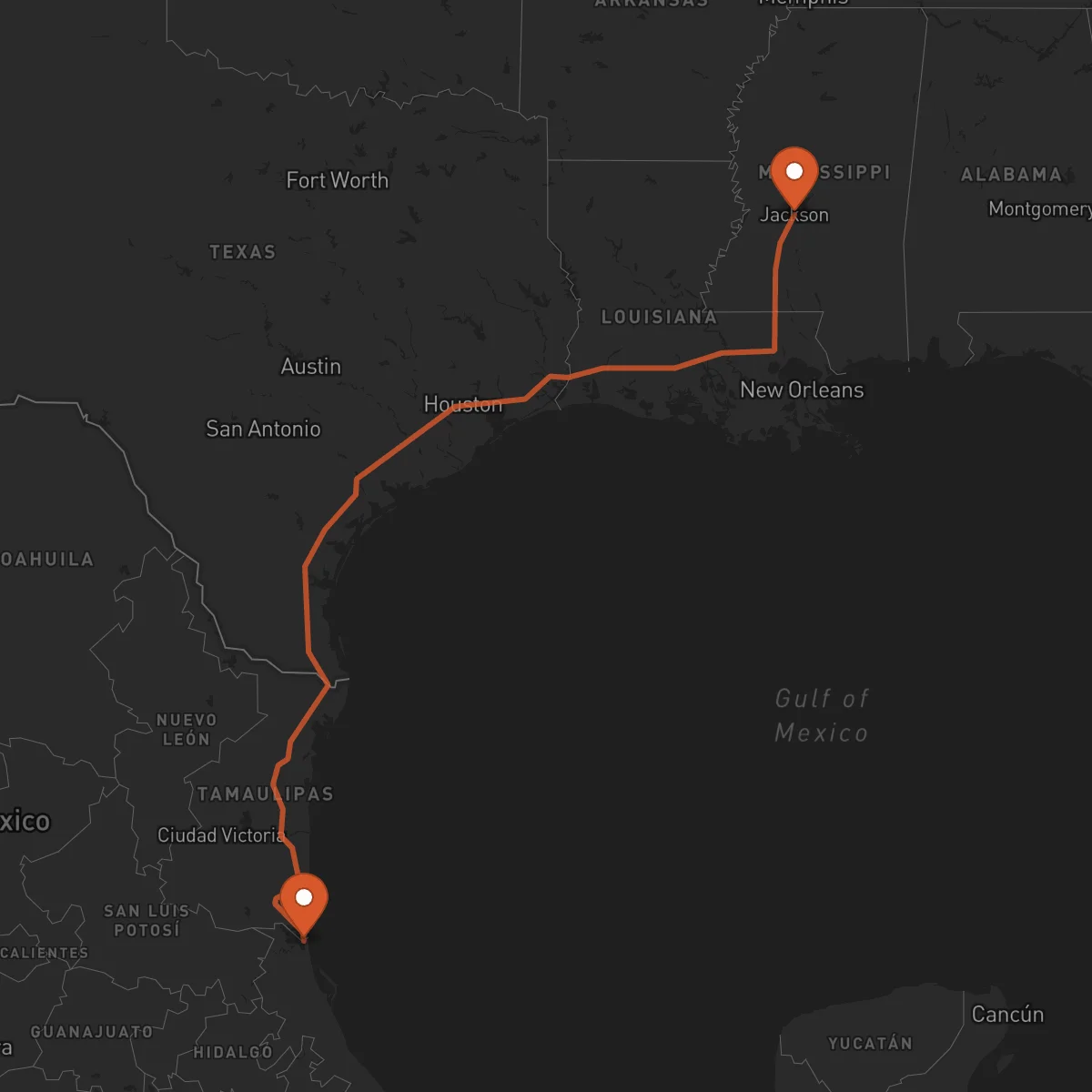 Ruta Tampico - Jackson