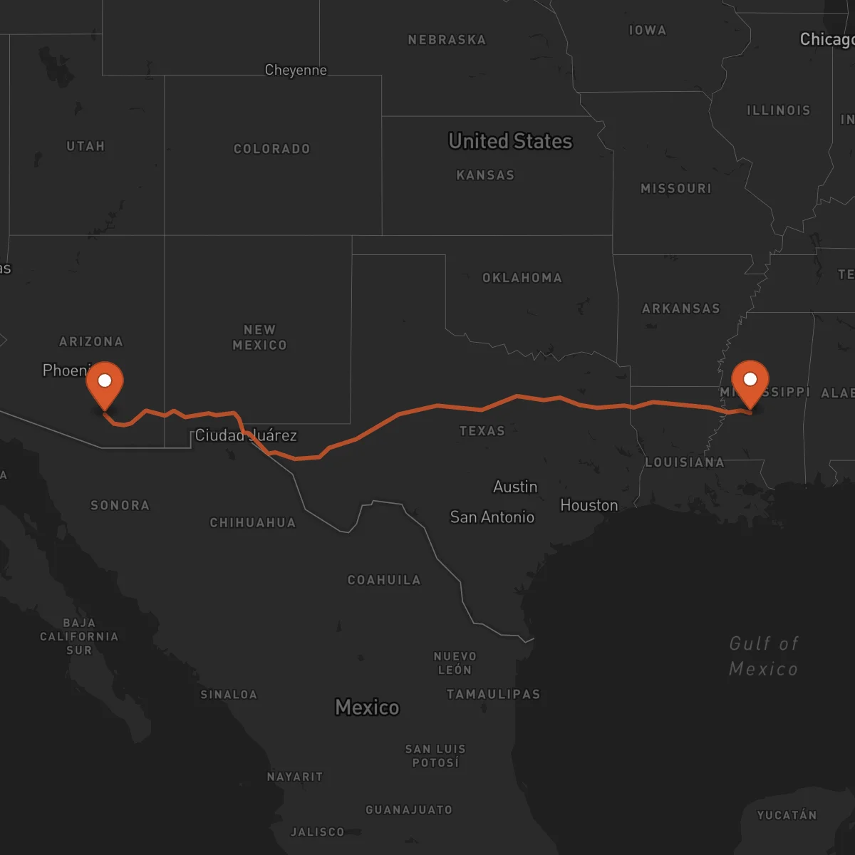 Ruta Tucson - Jackson