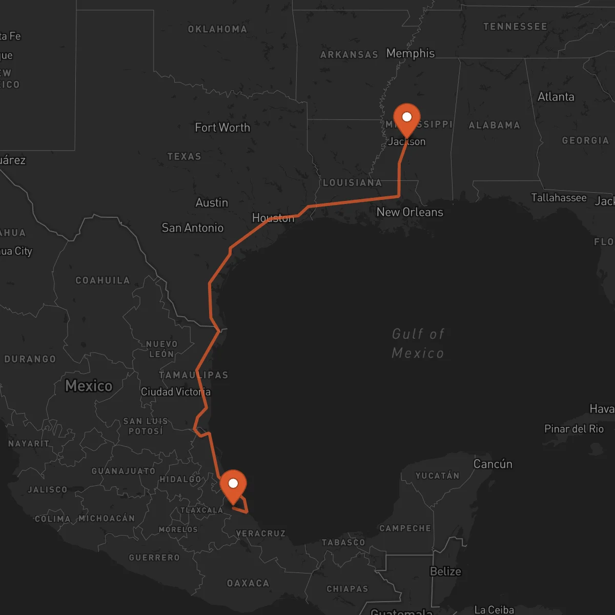Ruta Xalapa - Jackson