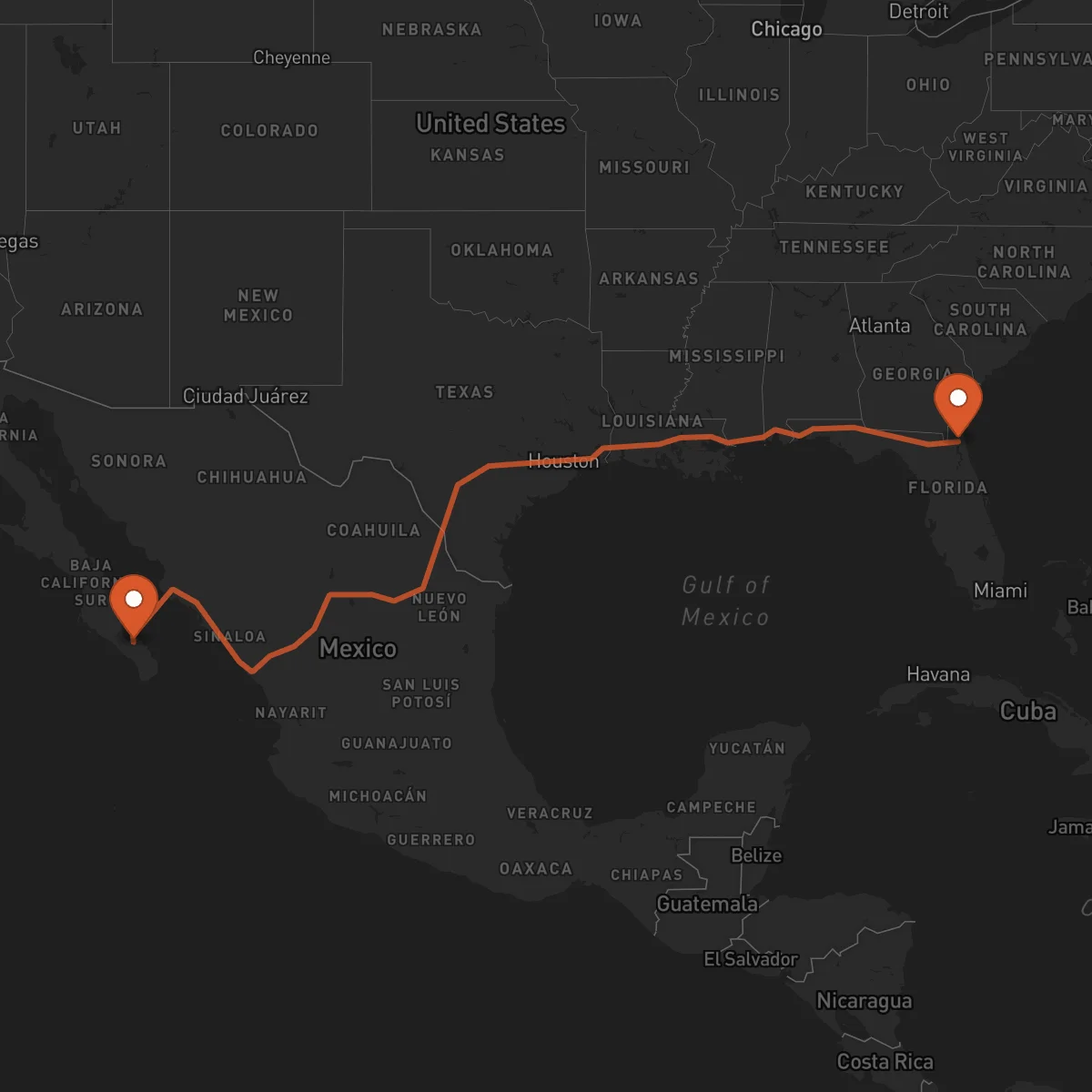 Ruta La Paz - Jacksonville