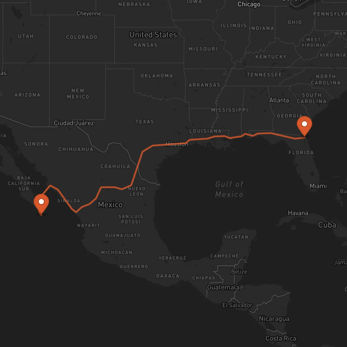 Ruta Los Cabos - Jacksonville
