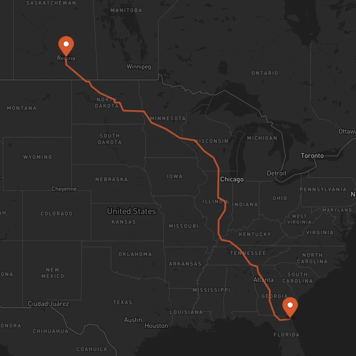 Ruta Regina - Jacksonville
