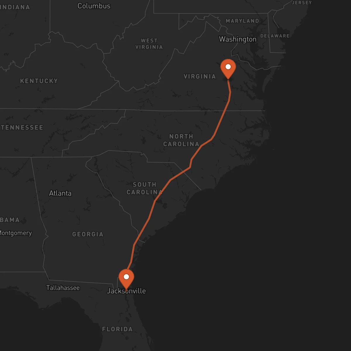 Ruta Richmond - Jacksonville