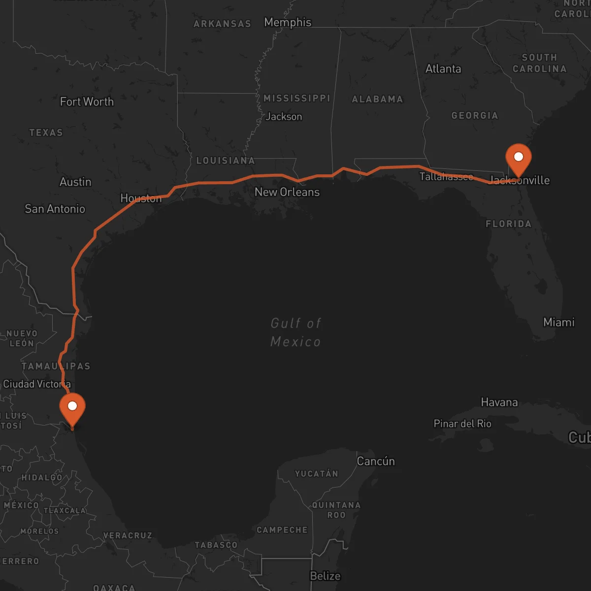 Ruta Tampico - Jacksonville