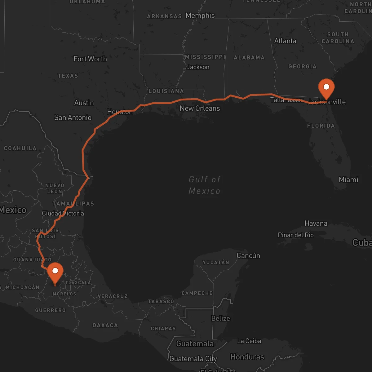 Ruta Toluca - Jacksonville