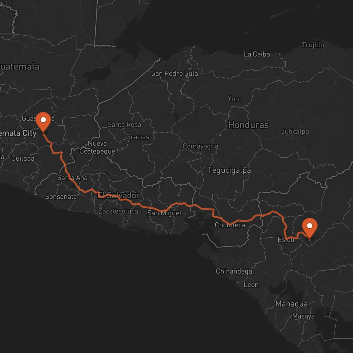 Ruta Jinotega - Jalapa