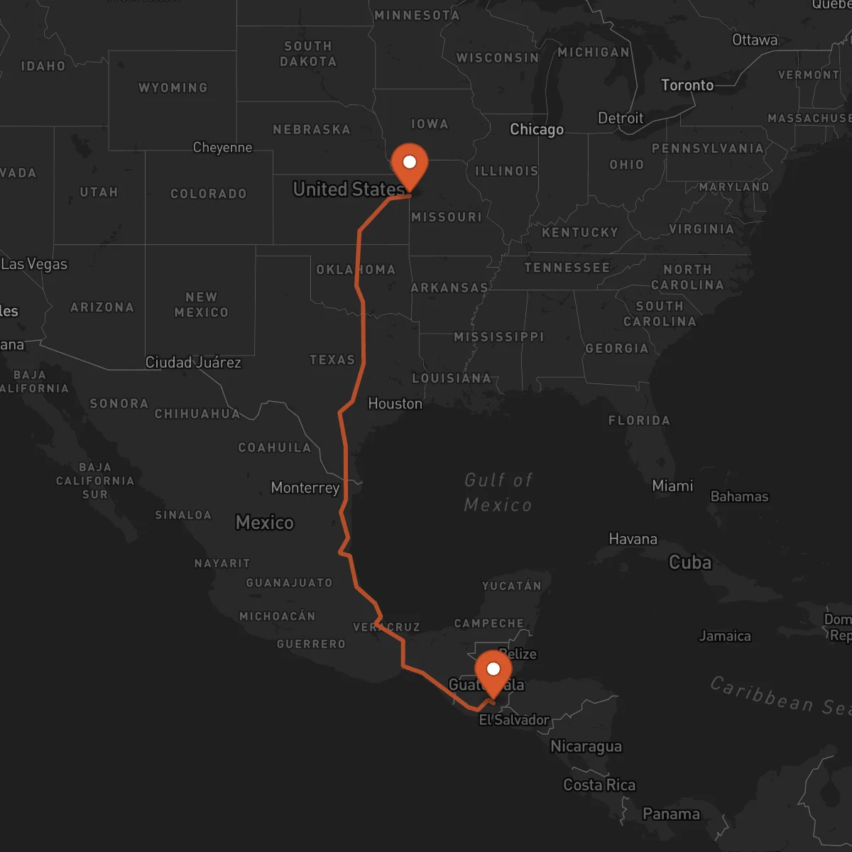 Ruta Kansas City - Jalapa
