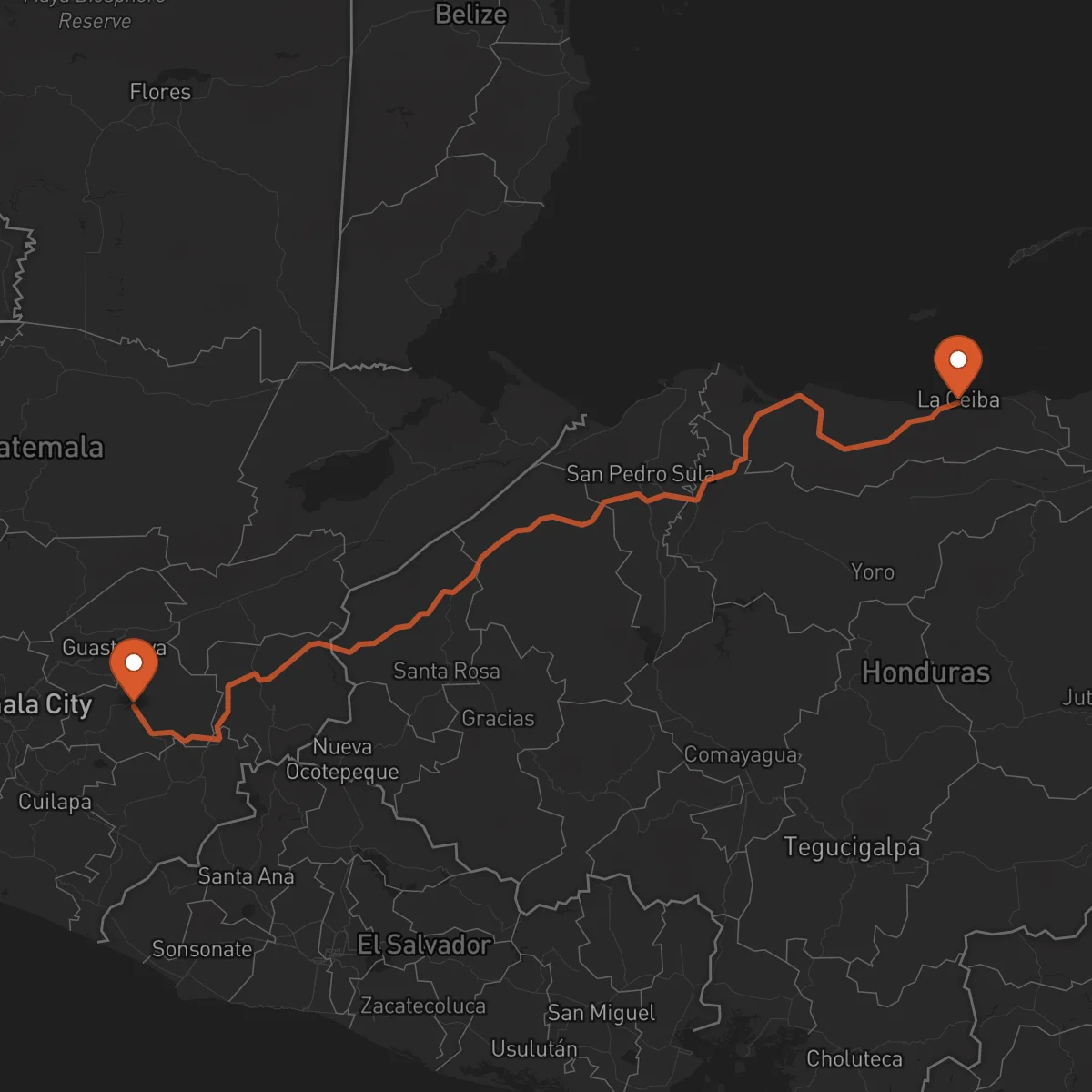 Ruta La Ceiba - Jalapa