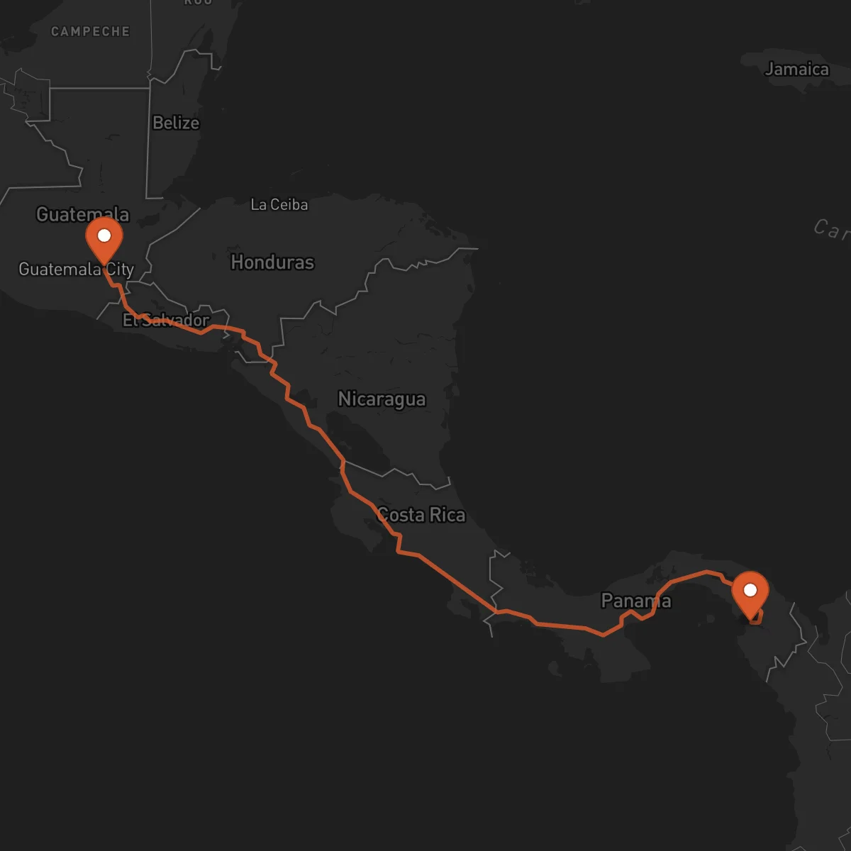 Ruta La Palma - Jalapa