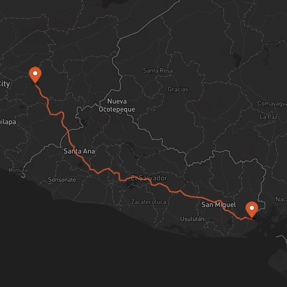 Ruta La Unión - Jalapa