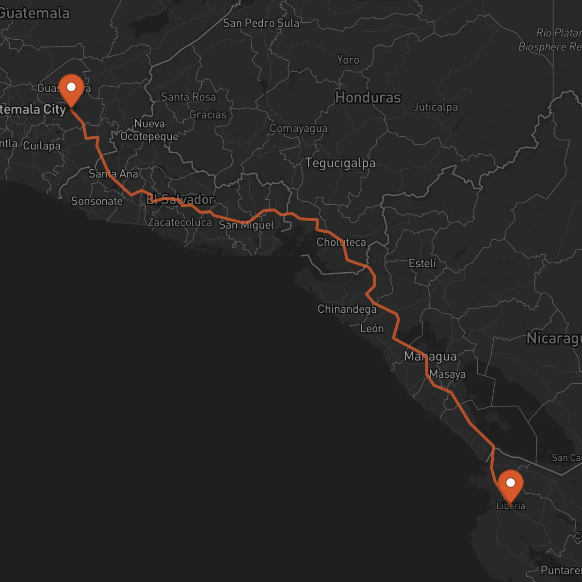 Ruta Jalapa - Liberia