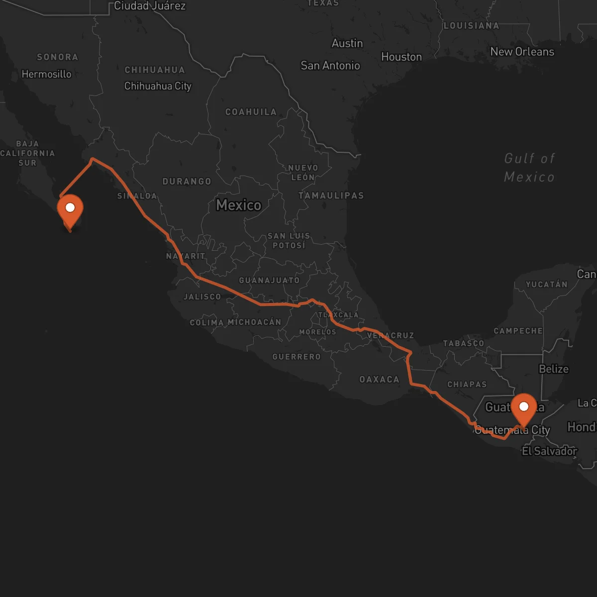 Ruta Jalapa - Los Cabos