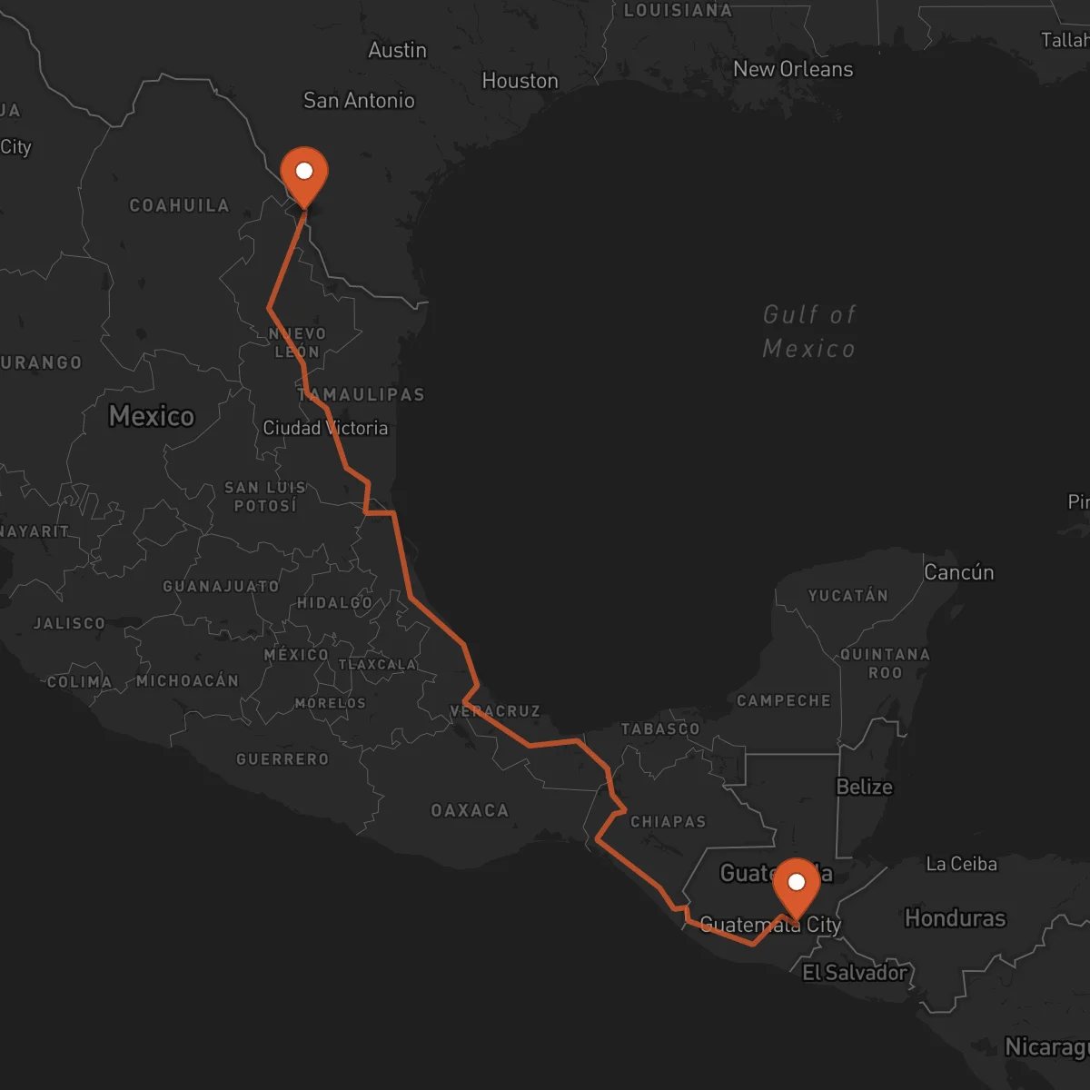 Ruta Jalapa - Nuevo Laredo