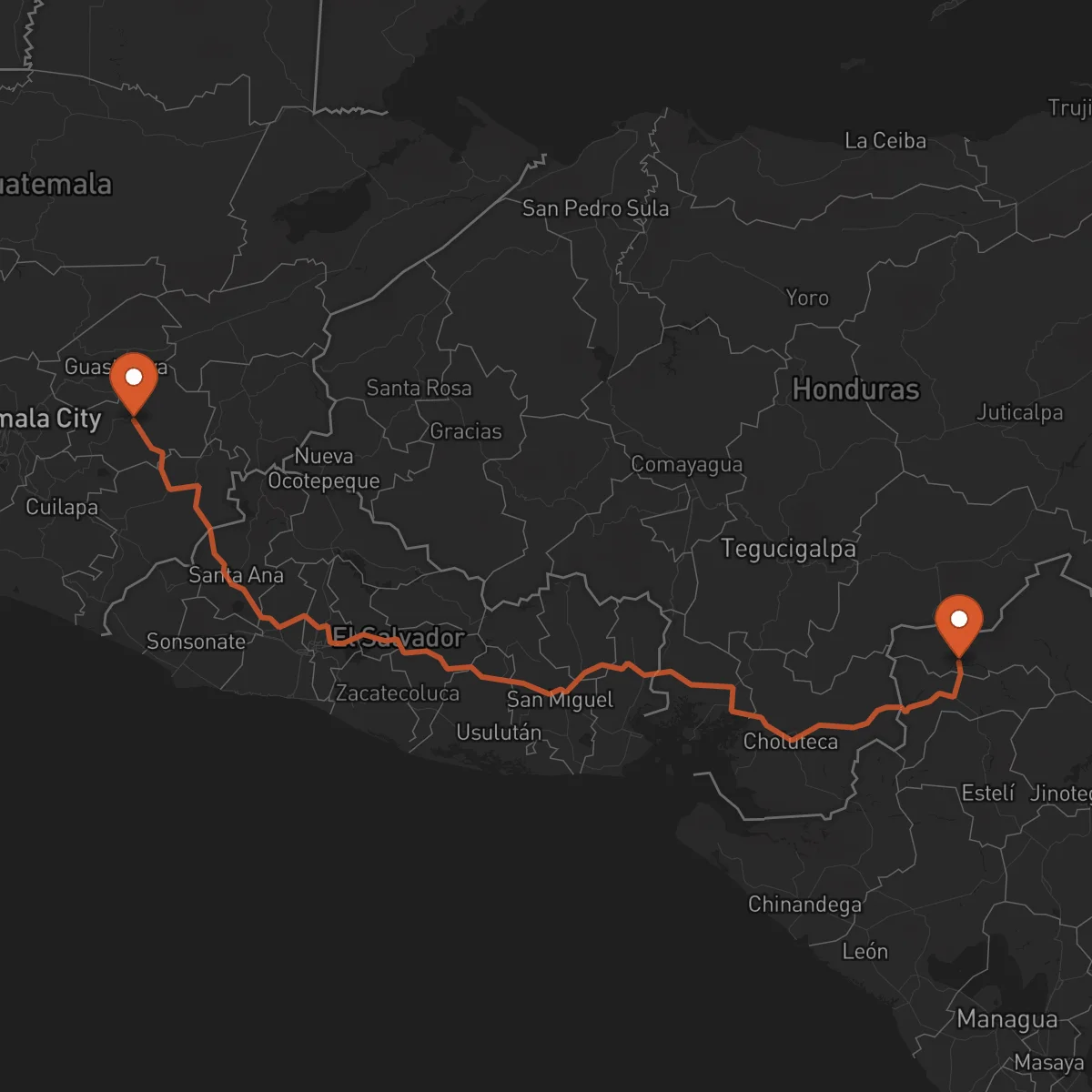 Ruta Ocotal - Jalapa