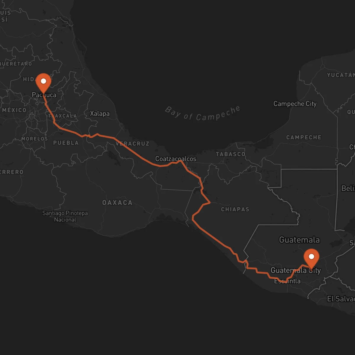 Ruta Pachuca de Soto - Jalapa