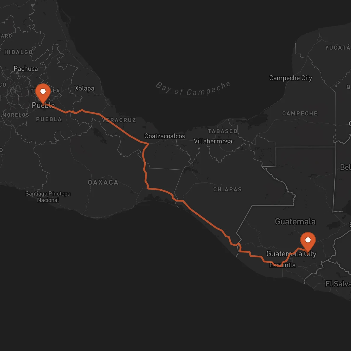 Ruta Puebla de Zaragoza - Jalapa