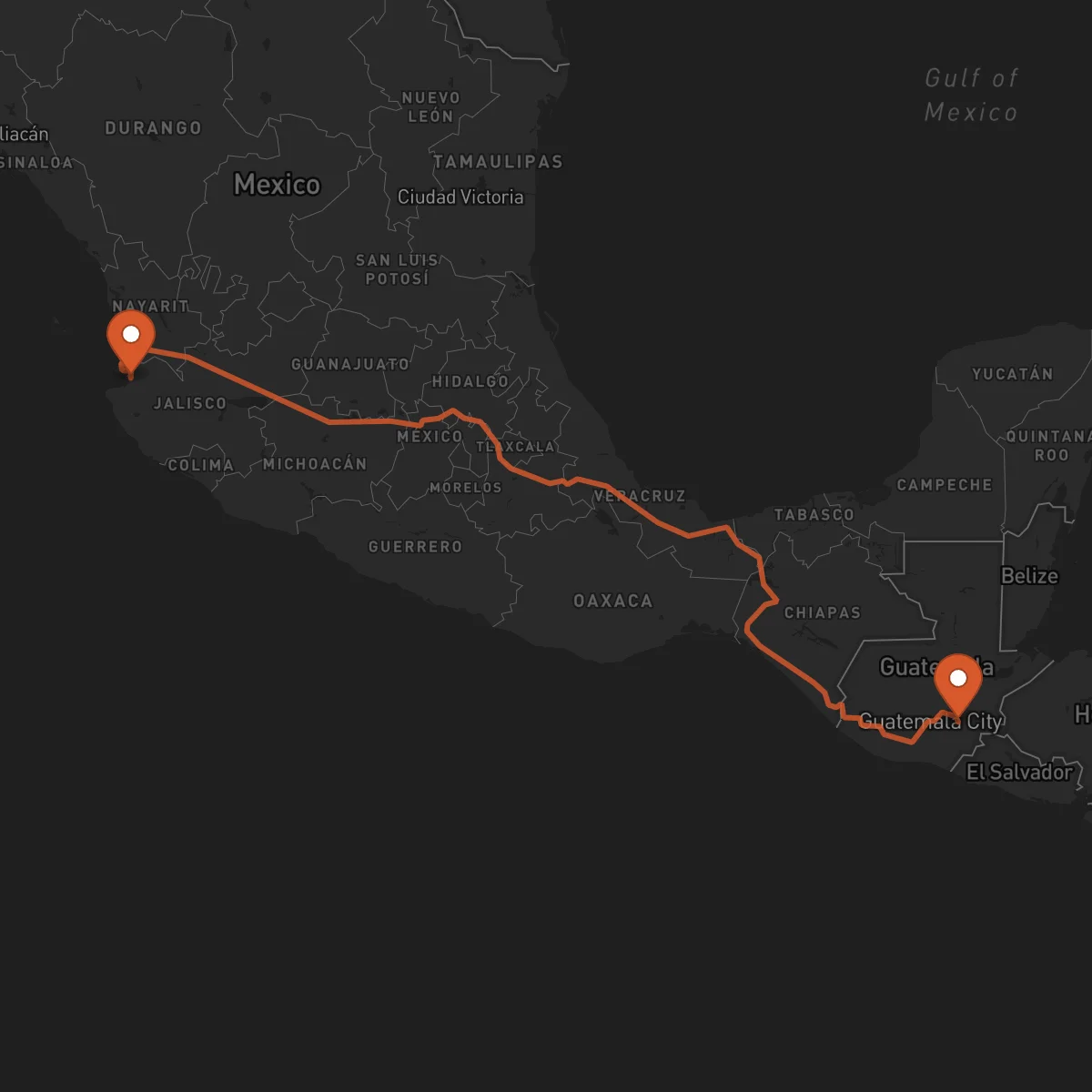 Ruta Puerto Vallarta - Jalapa