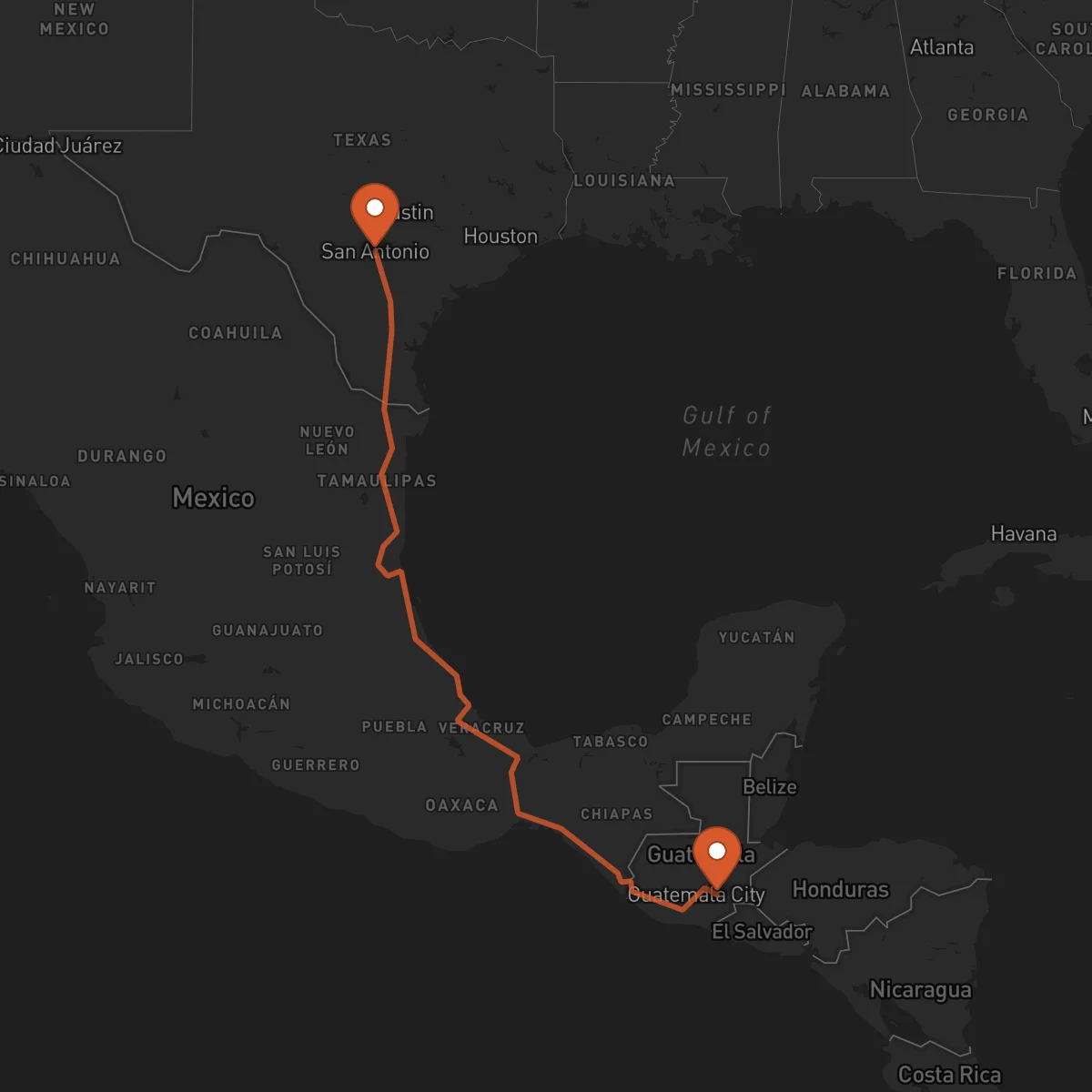 Ruta San Antonio - Jalapa