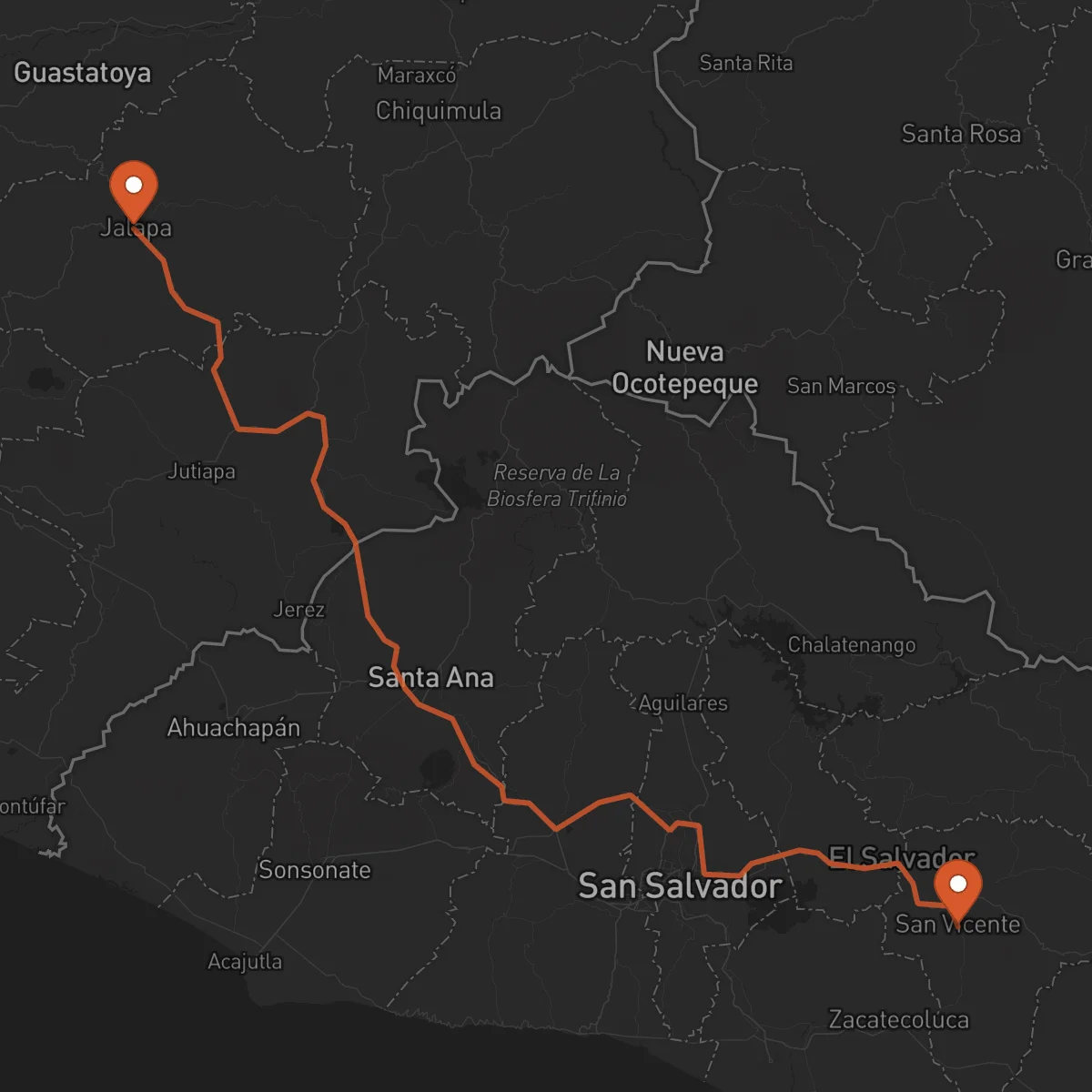 Ruta San Vicente - Jalapa