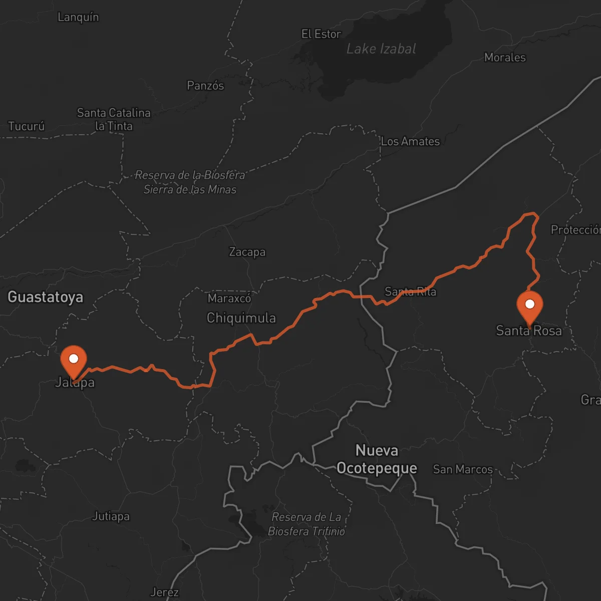 Ruta Santa Rosa de Copán - Jalapa