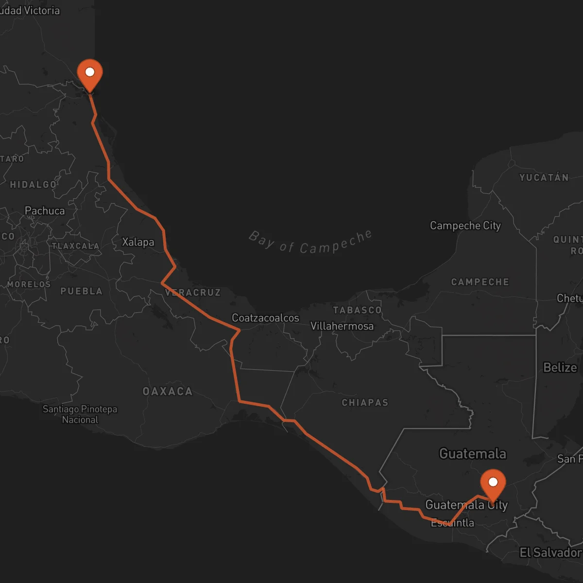 Ruta Tampico - Jalapa