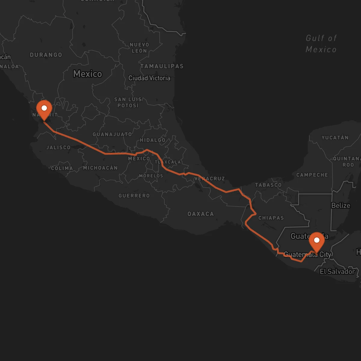 Ruta Tepic - Jalapa