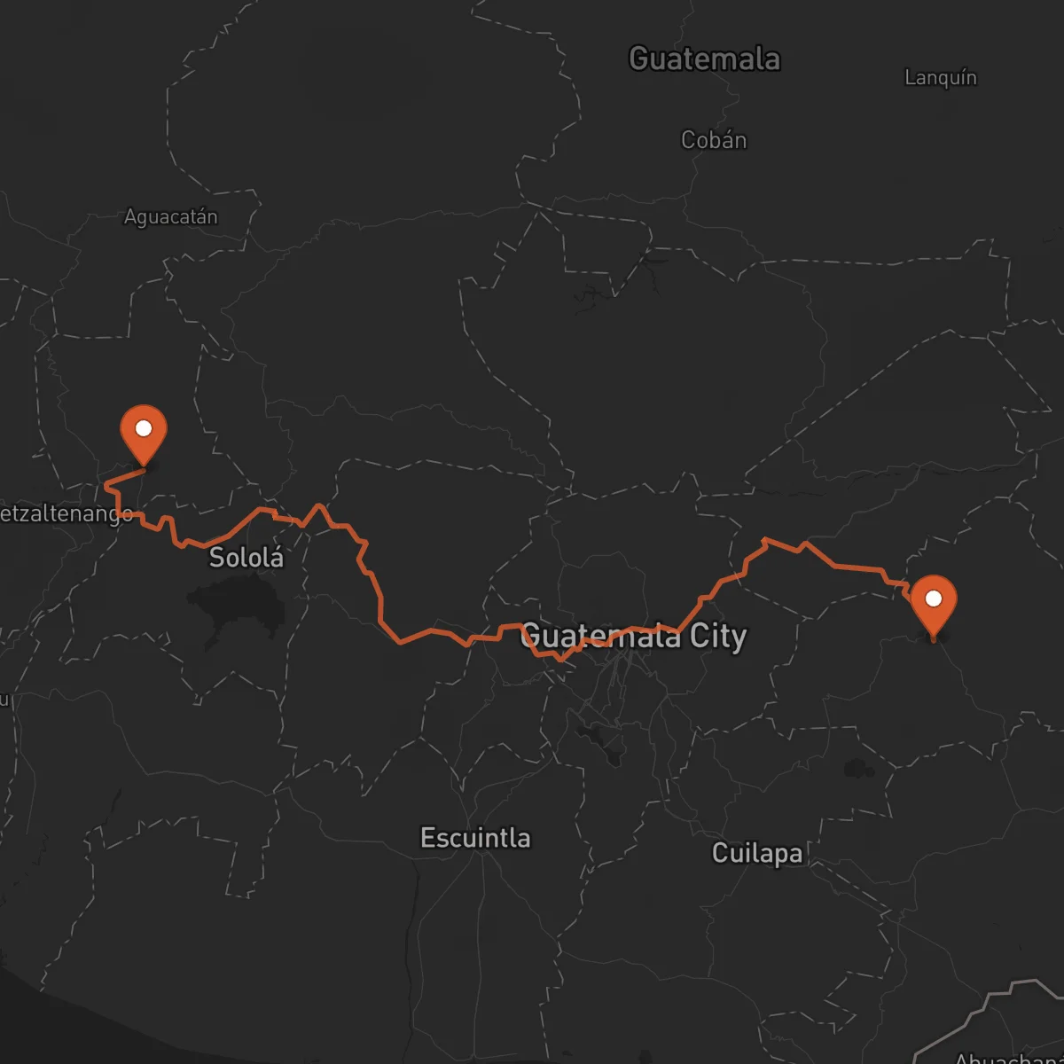 Ruta Totonicapán - Jalapa