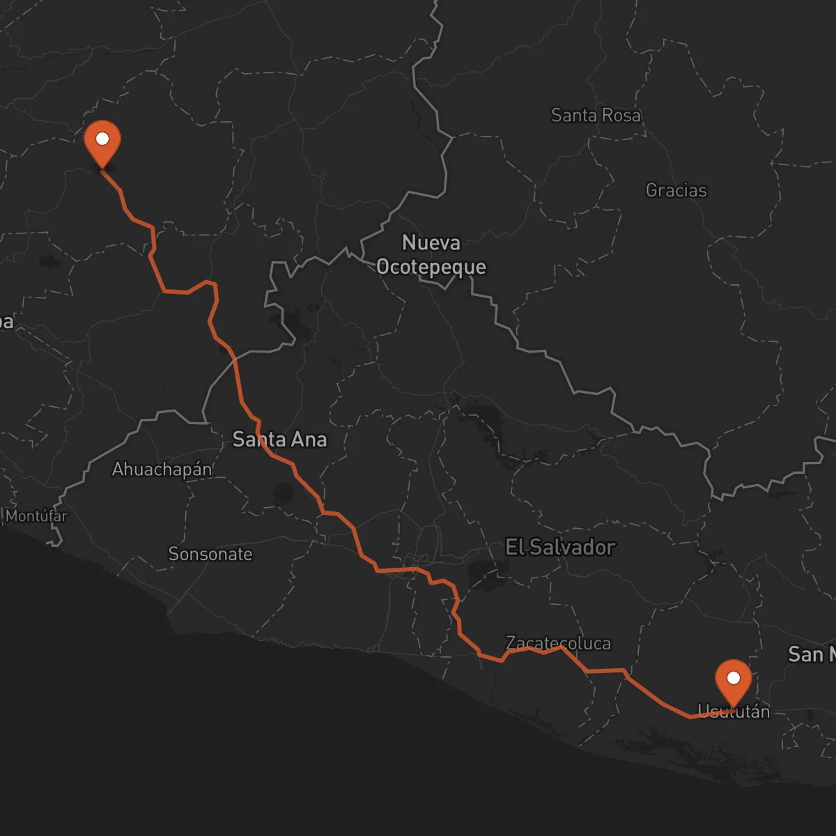 Ruta Usulután - Jalapa