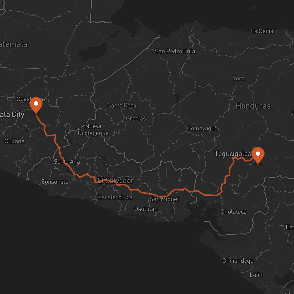 Ruta Yuscarán - Jalapa