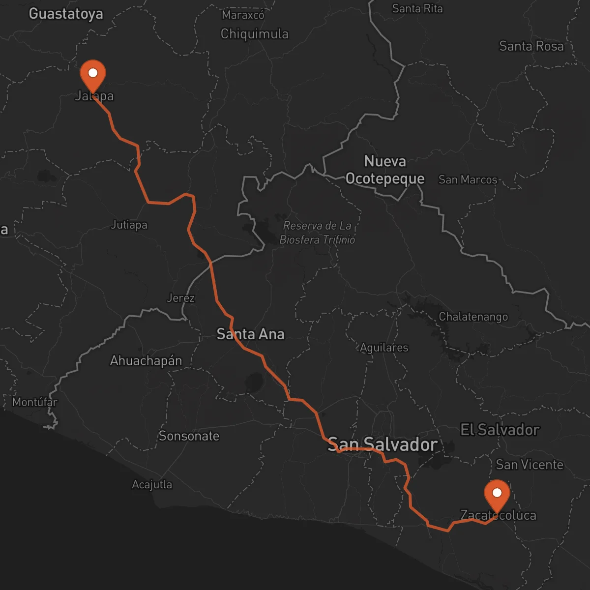 Ruta Zacatecoluca - Jalapa