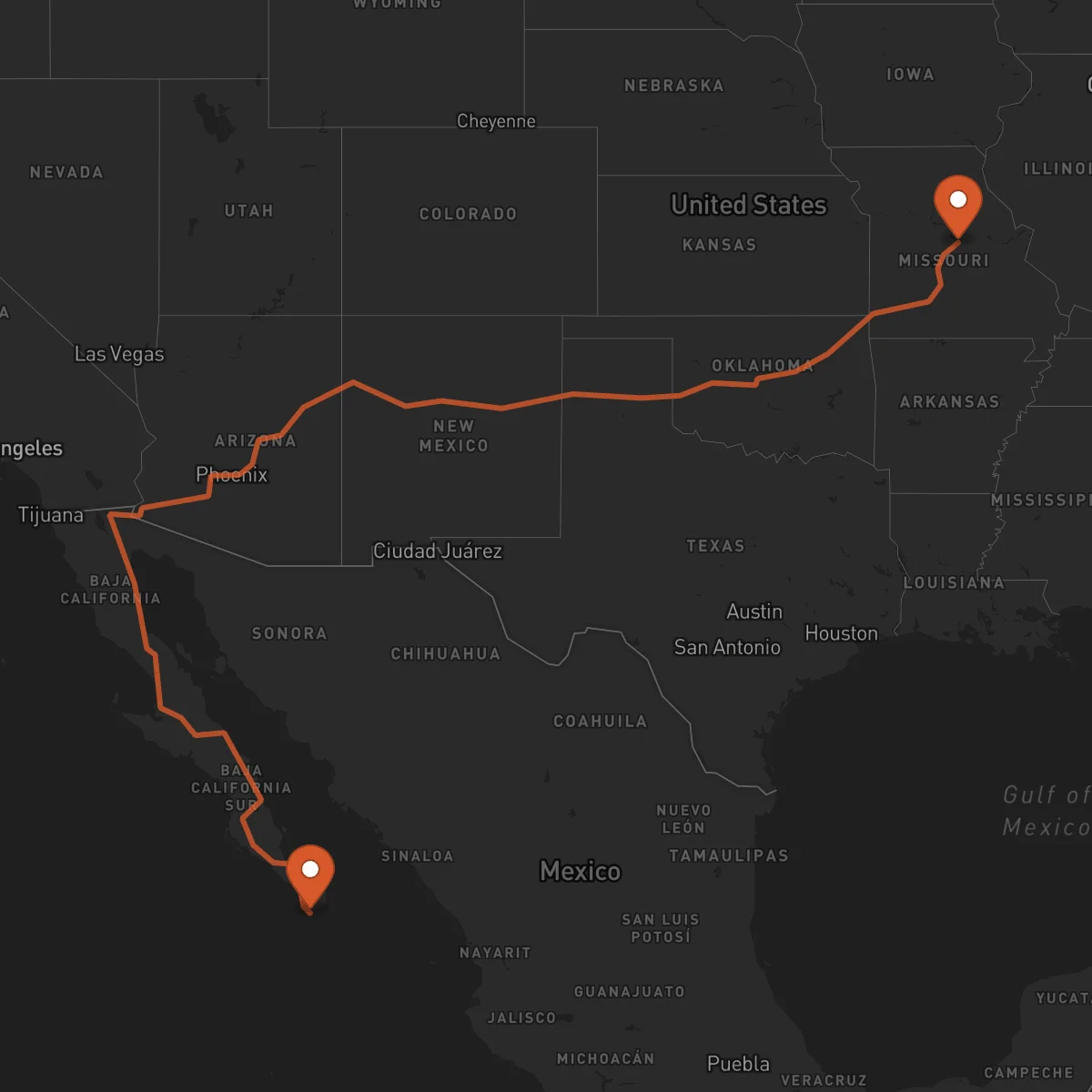 Ruta Los Cabos - Jefferson City