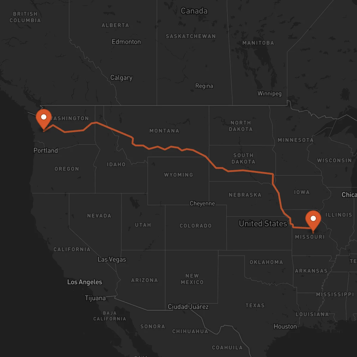Ruta Olympia - Jefferson City