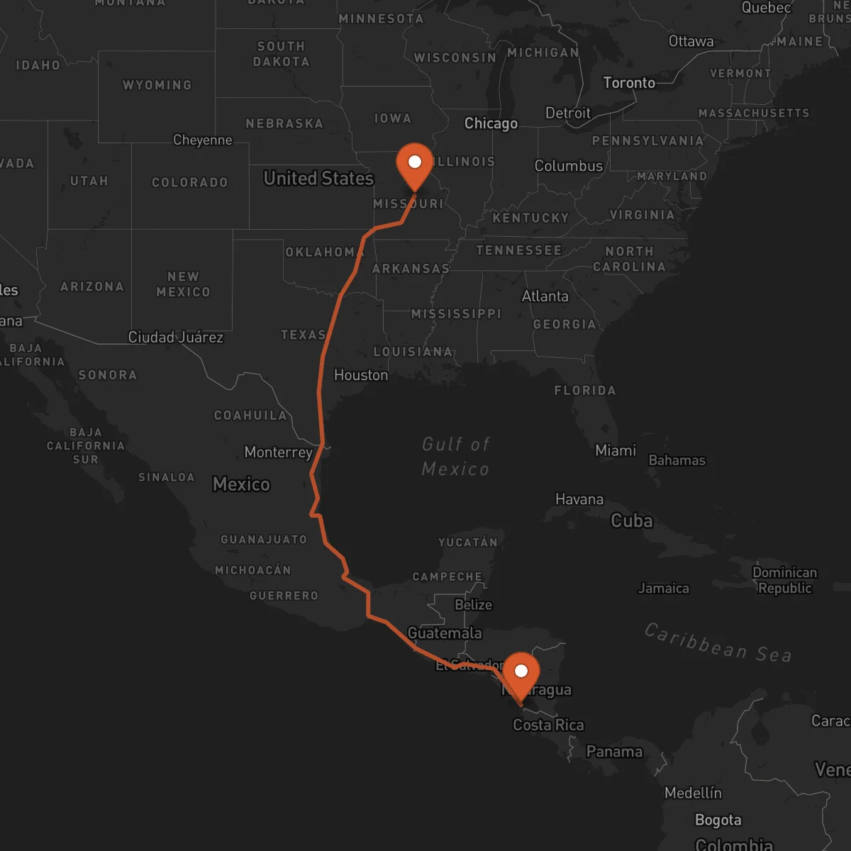 Ruta Jefferson City - Rivas