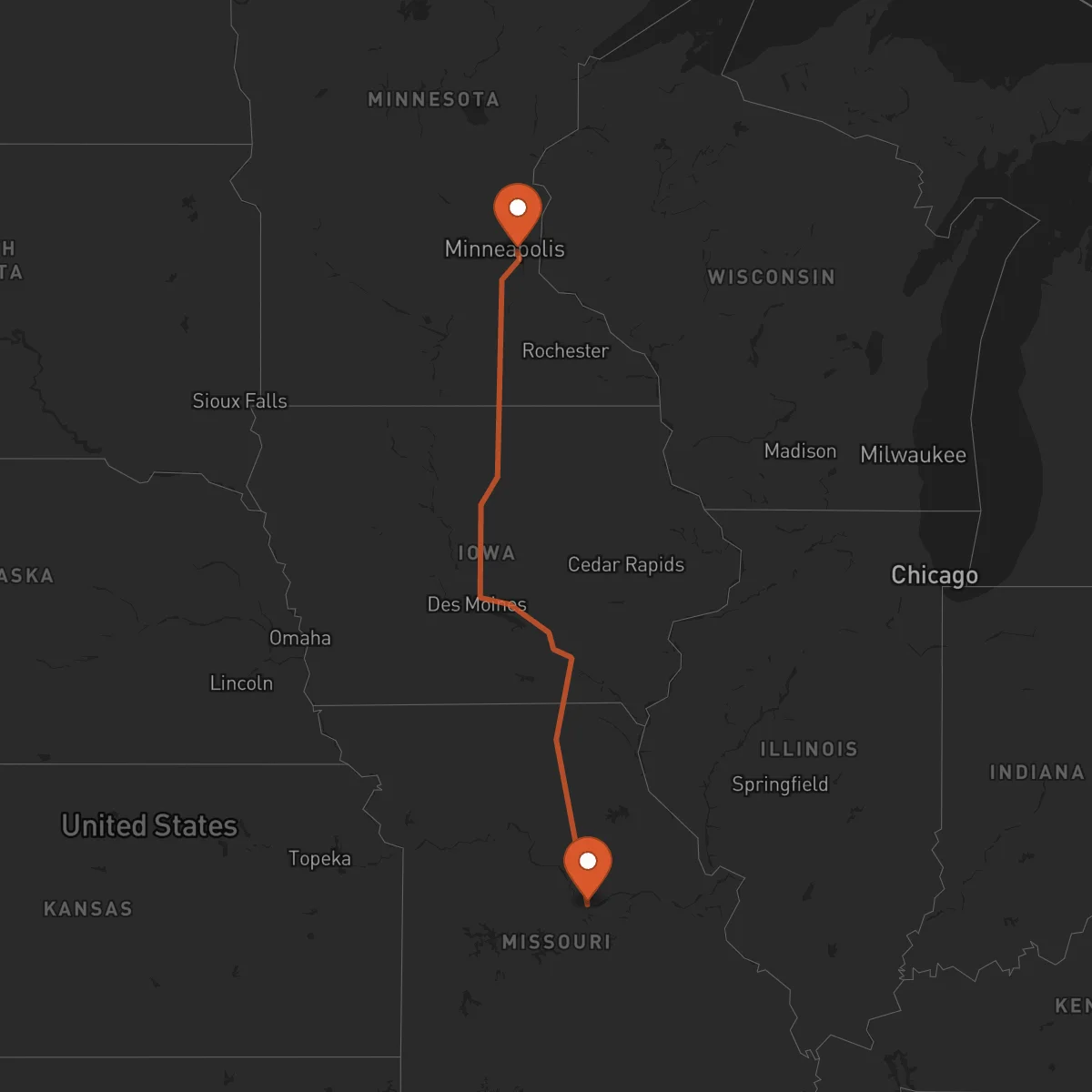 Ruta Jefferson City - Saint Paul